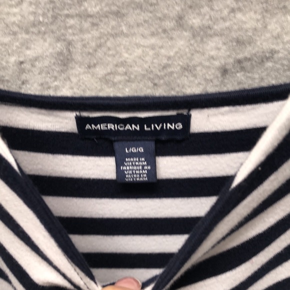 Striped Blue and White Dress - Picture 3 of 4